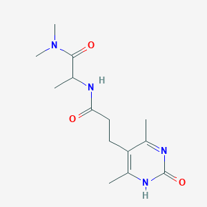 molecular formula C14H22N4O3 B5332986 N~2~-[3-(2-hydroxy-4,6-dimethylpyrimidin-5-yl)propanoyl]-N~1~,N~1~-dimethylalaninamide 