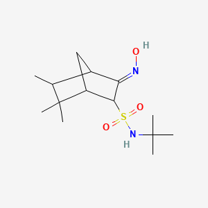 molecular formula C14H26N2O3S B5333032 (3E)-N-tert-butyl-3-hydroxyimino-5,6,6-trimethylbicyclo[2.2.1]heptane-2-sulfonamide 