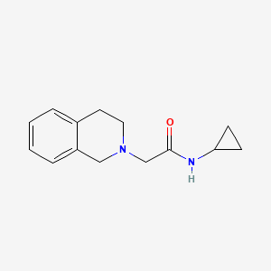 molecular formula C14H18N2O B5333132 N-cyclopropyl-2-(3,4-dihydroisoquinolin-2(1H)-yl)acetamide 