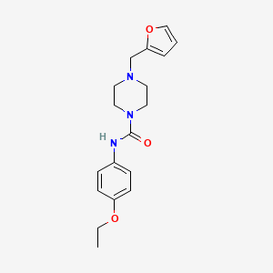 molecular formula C18H23N3O3 B5333184 N-(4-ethoxyphenyl)-4-(furan-2-ylmethyl)piperazine-1-carboxamide 