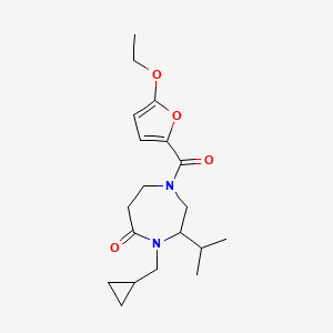 molecular formula C19H28N2O4 B5333225 4-(cyclopropylmethyl)-1-(5-ethoxy-2-furoyl)-3-isopropyl-1,4-diazepan-5-one 