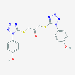 1,3-Bis[[1-(4-hydroxyphenyl)-1H-tetrazol-5-yl]thio]-2-propanone