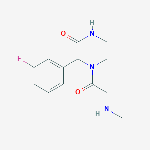 molecular formula C13H16FN3O2 B5333613 3-(3-fluorophenyl)-4-(N-methylglycyl)piperazin-2-one 