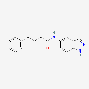 molecular formula C17H17N3O B5333708 N-(1H-indazol-5-yl)-4-phenylbutanamide 