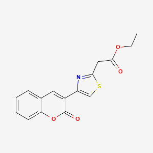 molecular formula C16H13NO4S B5333769 ethyl 2-[4-(2-oxo-2H-chromen-3-yl)-1,3-thiazol-2-yl]acetate 