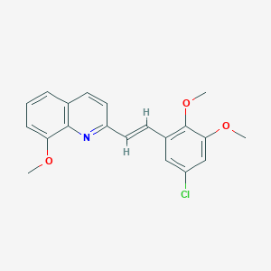 molecular formula C20H18ClNO3 B5334158 2-[(E)-2-(5-chloro-2,3-dimethoxyphenyl)ethenyl]-8-methoxyquinoline 