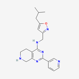 molecular formula C20H24N6O B5334181 N-[(5-isobutylisoxazol-3-yl)methyl]-2-pyridin-3-yl-5,6,7,8-tetrahydropyrido[3,4-d]pyrimidin-4-amine 