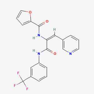 molecular formula C20H14F3N3O3 B5334210 N-[2-(3-pyridinyl)-1-({[3-(trifluoromethyl)phenyl]amino}carbonyl)vinyl]-2-furamide 