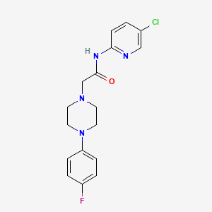 molecular formula C17H18ClFN4O B5334218 N-(5-chloropyridin-2-yl)-2-[4-(4-fluorophenyl)piperazin-1-yl]acetamide 