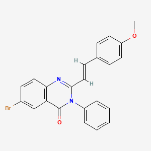 molecular formula C23H17BrN2O2 B5334331 6-bromo-2-[2-(4-methoxyphenyl)vinyl]-3-phenyl-4(3H)-quinazolinone 