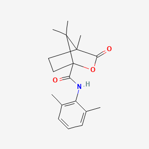 molecular formula C18H23NO3 B5334338 N-(2,6-dimethylphenyl)-4,7,7-trimethyl-3-oxo-2-oxabicyclo[2.2.1]heptane-1-carboxamide 