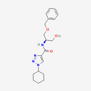 molecular formula C19H26N4O3 B5334455 N-[(1R)-2-(benzyloxy)-1-(hydroxymethyl)ethyl]-1-cyclohexyl-1H-1,2,3-triazole-4-carboxamide 