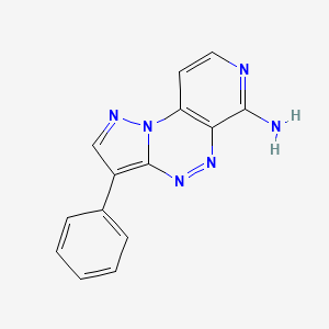 molecular formula C14H10N6 B5334573 3-phenylpyrazolo[5,1-c]pyrido[4,3-e][1,2,4]triazin-6-amine 