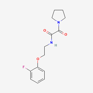 molecular formula C14H17FN2O3 B5334660 N-[2-(2-fluorophenoxy)ethyl]-2-oxo-2-pyrrolidin-1-ylacetamide 