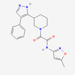 molecular formula C20H21N5O3 B5334668 N-(5-methyl-1,2-oxazol-3-yl)-2-oxo-2-[3-(4-phenyl-1H-pyrazol-5-yl)piperidin-1-yl]acetamide 