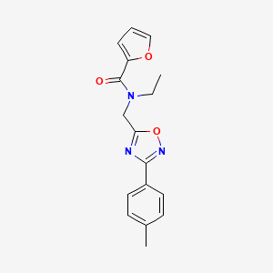 molecular formula C17H17N3O3 B5334712 N-ethyl-N-{[3-(4-methylphenyl)-1,2,4-oxadiazol-5-yl]methyl}-2-furamide 