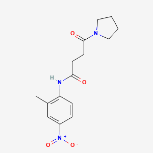 molecular formula C15H19N3O4 B5334721 N-(2-methyl-4-nitrophenyl)-4-oxo-4-pyrrolidin-1-ylbutanamide 