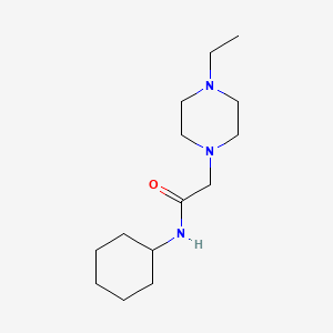 molecular formula C14H27N3O B5334725 N-cyclohexyl-2-(4-ethylpiperazin-1-yl)acetamide 