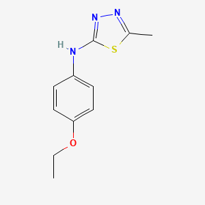 molecular formula C11H13N3OS B5334751 N-(4-ethoxyphenyl)-5-methyl-1,3,4-thiadiazol-2-amine 