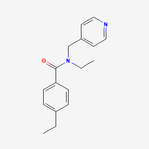 molecular formula C17H20N2O B5334765 N,4-diethyl-N-(pyridin-4-ylmethyl)benzamide 