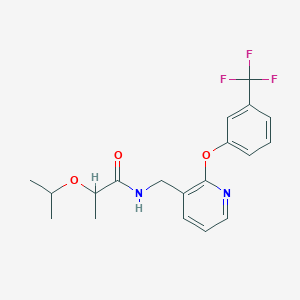 molecular formula C19H21F3N2O3 B5334789 2-isopropoxy-N-({2-[3-(trifluoromethyl)phenoxy]pyridin-3-yl}methyl)propanamide 