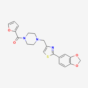 molecular formula C20H19N3O4S B5334792 (4-{[2-(1,3-BENZODIOXOL-5-YL)-1,3-THIAZOL-4-YL]METHYL}PIPERAZINO)(2-FURYL)METHANONE 