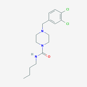 molecular formula C16H23Cl2N3O B5334940 N-butyl-4-(3,4-dichlorobenzyl)-1-piperazinecarboxamide 