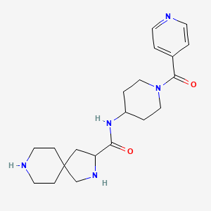 molecular formula C20H29N5O2 B5334994 N-(1-isonicotinoyl-4-piperidinyl)-2,8-diazaspiro[4.5]decane-3-carboxamide dihydrochloride 