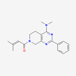 molecular formula C20H24N4O B5335043 N,N-dimethyl-7-(3-methylbut-2-enoyl)-2-phenyl-5,6,7,8-tetrahydropyrido[3,4-d]pyrimidin-4-amine 