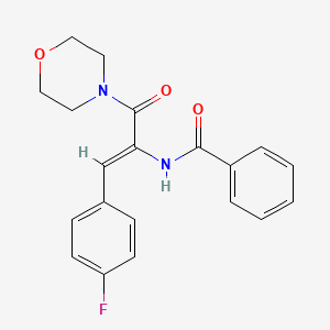 molecular formula C20H19FN2O3 B5335051 N-[1-(4-Fluorophenyl)-3-(morpholin-4-yl)-3-oxoprop-1-en-2-yl]benzamide 