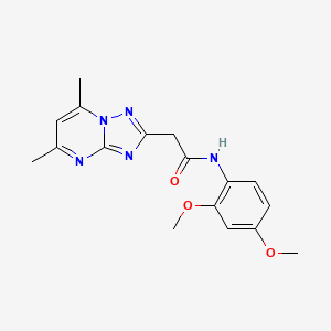 molecular formula C17H19N5O3 B5335069 N-(2,4-dimethoxyphenyl)-2-(5,7-dimethyl[1,2,4]triazolo[1,5-a]pyrimidin-2-yl)acetamide 