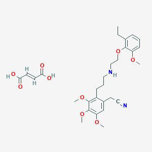 alpha-Ethyl-3,4,5-trimethoxy-alpha-(3-((2-(2-methoxyphenoxy)ethyl)amino)propyl)benzeneacetonitrile fumarate