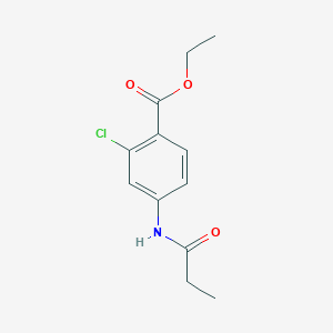 molecular formula C12H14ClNO3 B5335102 ethyl 2-chloro-4-(propionylamino)benzoate 