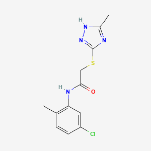 molecular formula C12H13ClN4OS B5335191 N-(5-chloro-2-methylphenyl)-2-[(5-methyl-4H-1,2,4-triazol-3-yl)thio]acetamide 