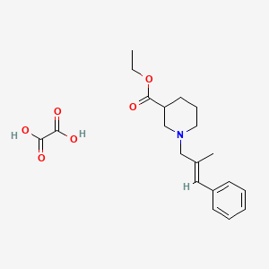 molecular formula C20H27NO6 B5335197 ethyl 1-[(E)-2-methyl-3-phenylprop-2-enyl]piperidine-3-carboxylate;oxalic acid 