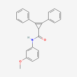 molecular formula C23H19NO2 B5335295 N-(3-methoxyphenyl)-2,3-diphenyl-2-cyclopropene-1-carboxamide 