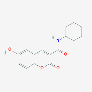 molecular formula C16H17NO4 B5335468 N-cyclohexyl-6-hydroxy-2-oxo-2H-chromene-3-carboxamide 