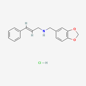 molecular formula C17H18ClNO2 B5335490 N-(1,3-benzodioxol-5-ylmethyl)-3-phenyl-2-propen-1-amine hydrochloride 