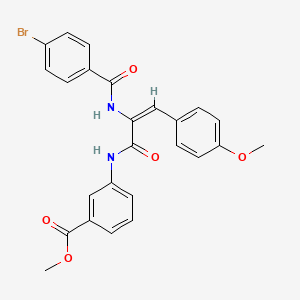 molecular formula C25H21BrN2O5 B5335546 Methyl 3-[(2E)-2-[(4-bromophenyl)formamido]-3-(4-methoxyphenyl)prop-2-enamido]benzoate 