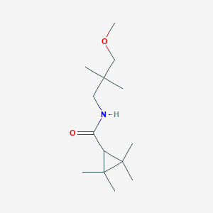 molecular formula C14H27NO2 B5335585 N-(3-methoxy-2,2-dimethylpropyl)-2,2,3,3-tetramethylcyclopropanecarboxamide 