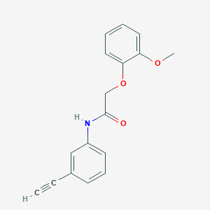 molecular formula C17H15NO3 B5335644 N-(3-ethynylphenyl)-2-(2-methoxyphenoxy)acetamide 