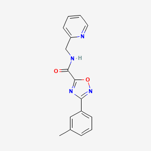 molecular formula C16H14N4O2 B5335650 3-(3-methylphenyl)-N-(pyridin-2-ylmethyl)-1,2,4-oxadiazole-5-carboxamide 