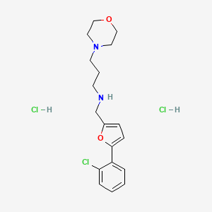 molecular formula C18H25Cl3N2O2 B5335712 N-[[5-(2-chlorophenyl)furan-2-yl]methyl]-3-morpholin-4-ylpropan-1-amine;dihydrochloride 