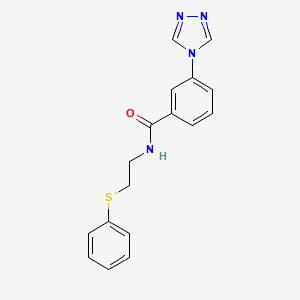 molecular formula C17H16N4OS B5335735 N-(2-phenylsulfanylethyl)-3-(1,2,4-triazol-4-yl)benzamide 