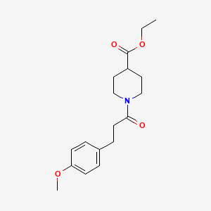 molecular formula C18H25NO4 B5335763 ethyl 1-[3-(4-methoxyphenyl)propanoyl]-4-piperidinecarboxylate 