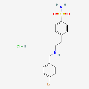 molecular formula C15H18BrClN2O2S B5335779 4-[2-[(4-Bromophenyl)methylamino]ethyl]benzenesulfonamide;hydrochloride 