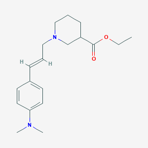 molecular formula C19H28N2O2 B5335808 ethyl 1-[(E)-3-[4-(dimethylamino)phenyl]prop-2-enyl]piperidine-3-carboxylate 
