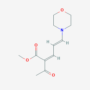 molecular formula C12H17NO4 B5335809 methyl (2Z,4E)-2-acetyl-5-morpholin-4-ylpenta-2,4-dienoate 