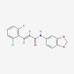 molecular formula C16H11ClFNO3 B5335831 N-1,3-benzodioxol-5-yl-3-(2-chloro-6-fluorophenyl)acrylamide 