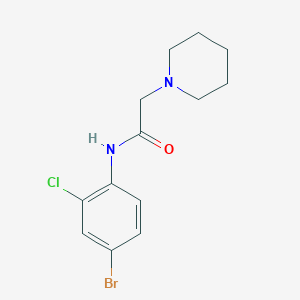 molecular formula C13H16BrClN2O B5335841 N-(4-bromo-2-chlorophenyl)-2-(piperidin-1-yl)acetamide 